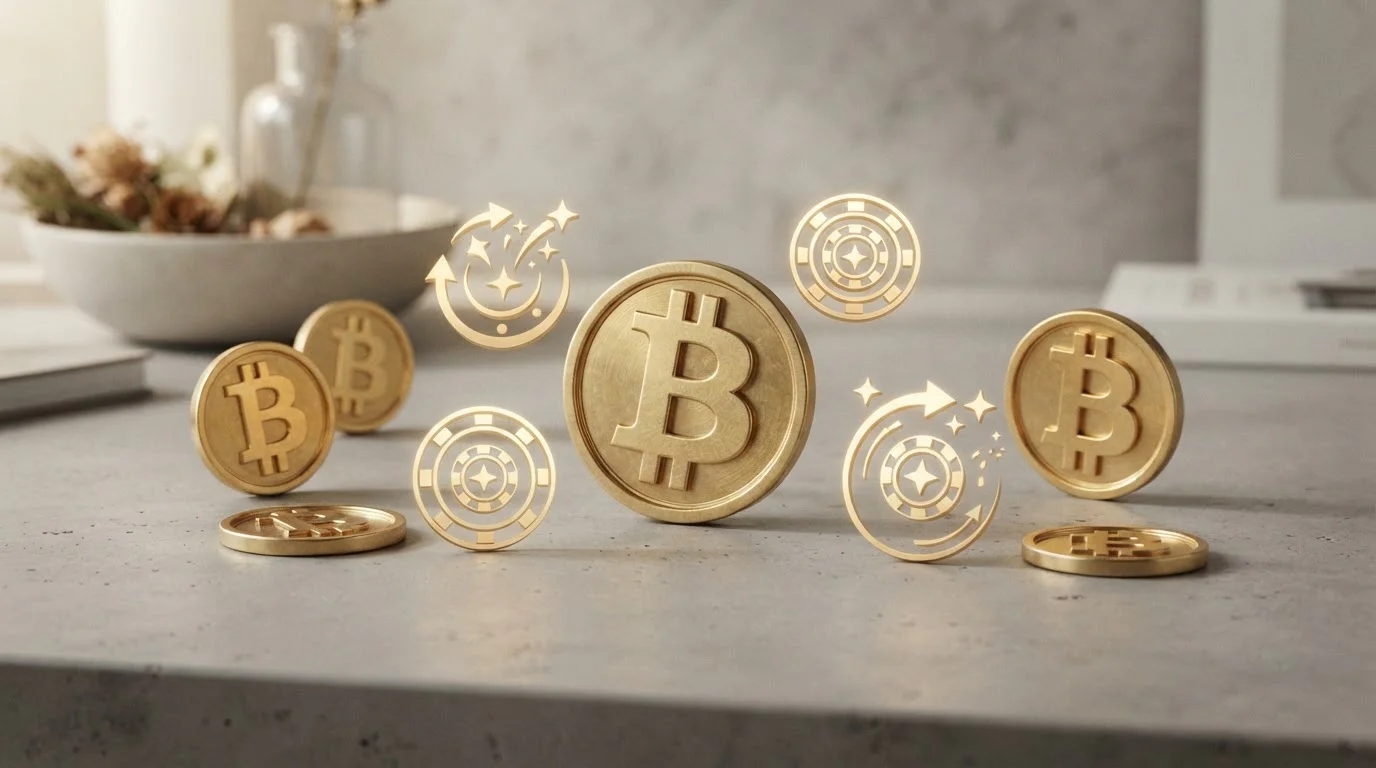 Bonus balíček s Bitcoin mincemi a roztočení zdarma ikonami