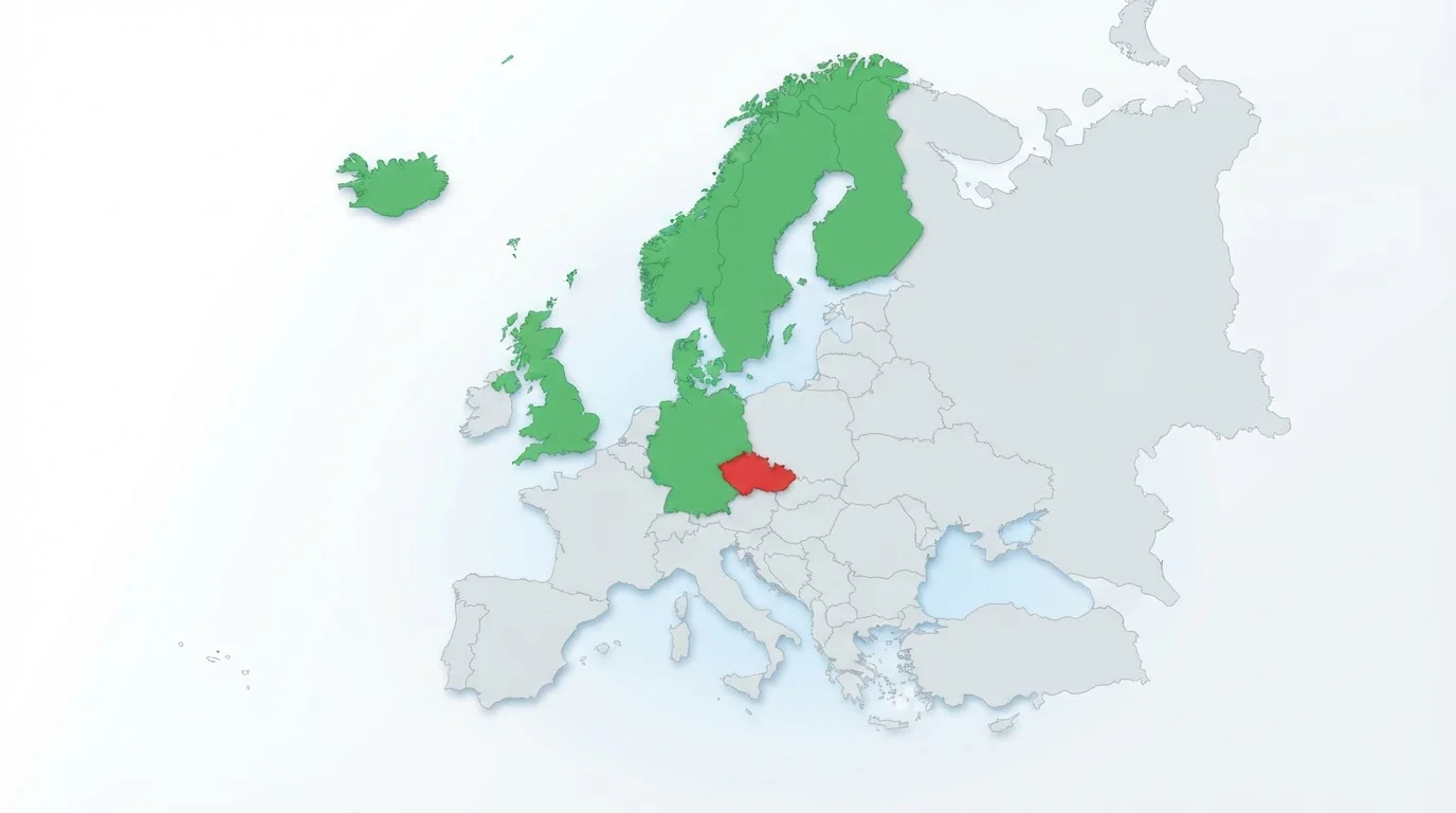 Mapa světa s vyznačenými zeměmi, kde Boku funguje pro kasina