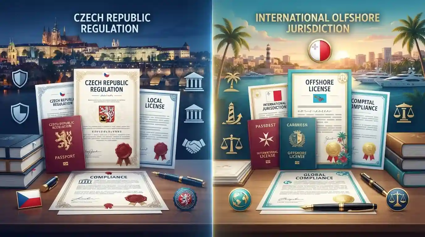 Porovnání MF ČR licence a zahraniční Malta/Curacao licencí pro online kasina