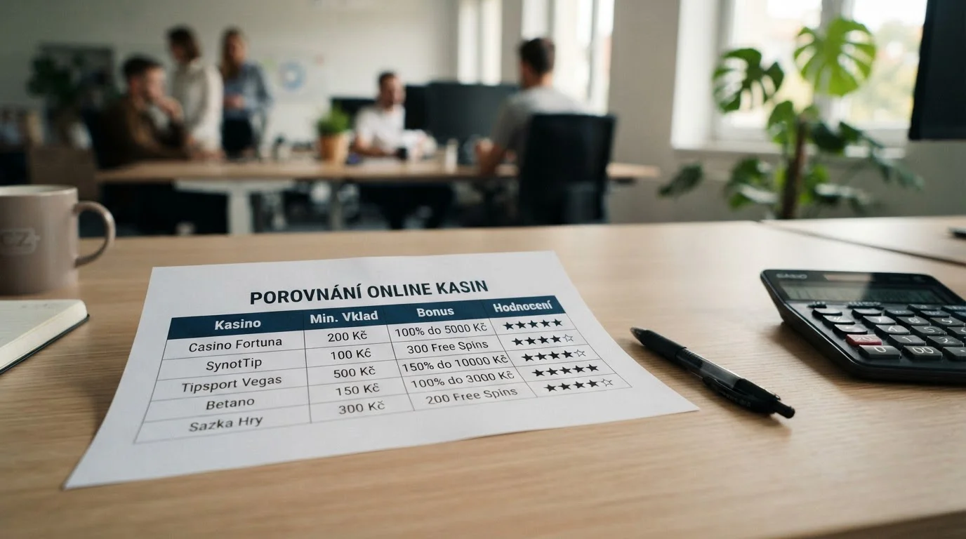Srovnávací tabulka minimálních vkladů v českých online kasinech