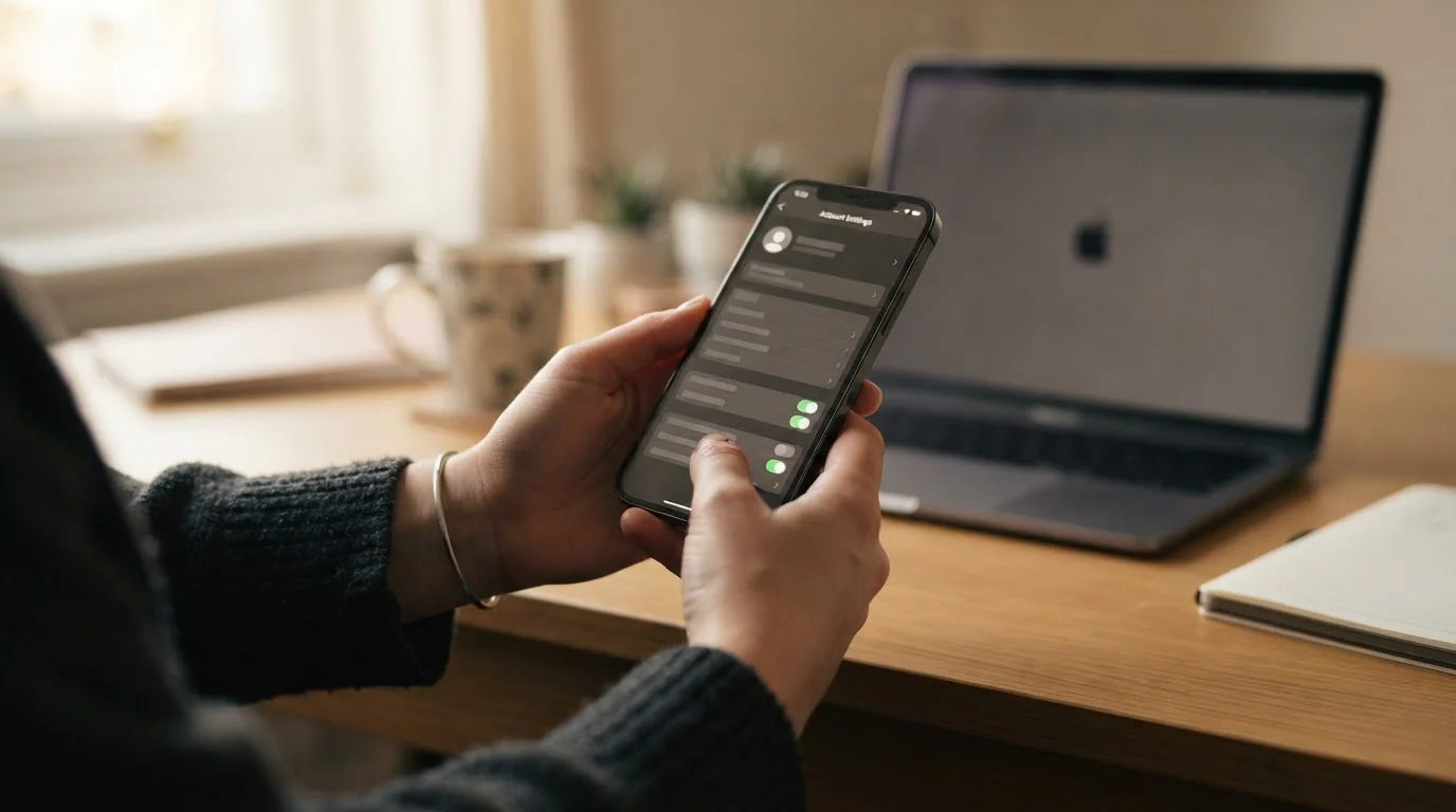 Hráč nastavuje výběrovou metodu v mobilní aplikaci kasina