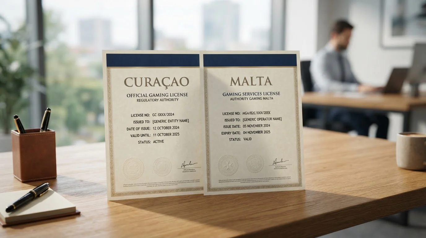 Zahraniční kasino licence Curacao a Malta pro české hráče
