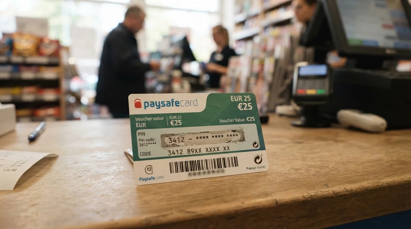 Paysafecard poukaz s PIN kódem na prodejním místě
