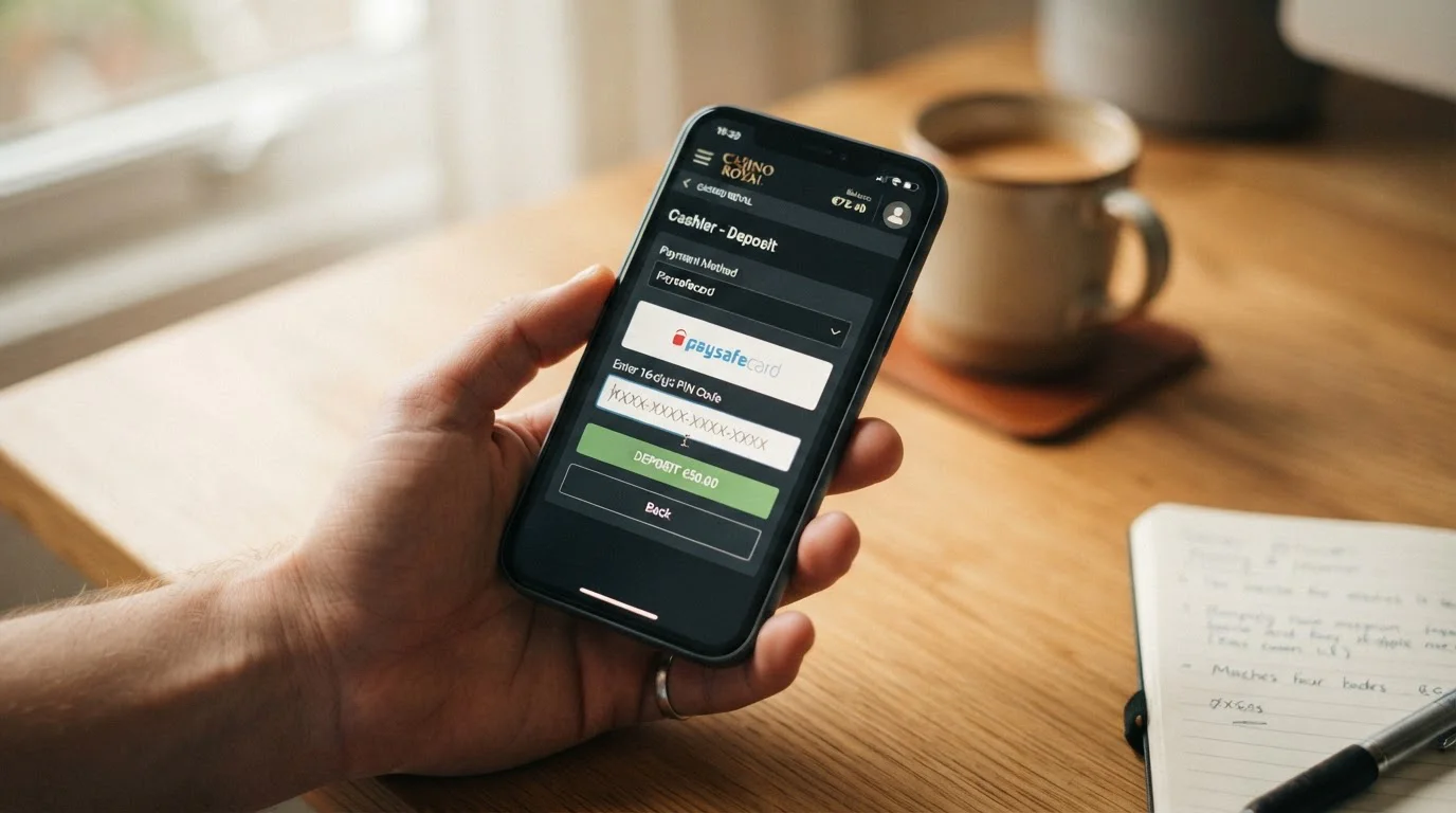 Proces vkladu přes Paysafecard poukaz do online kasina