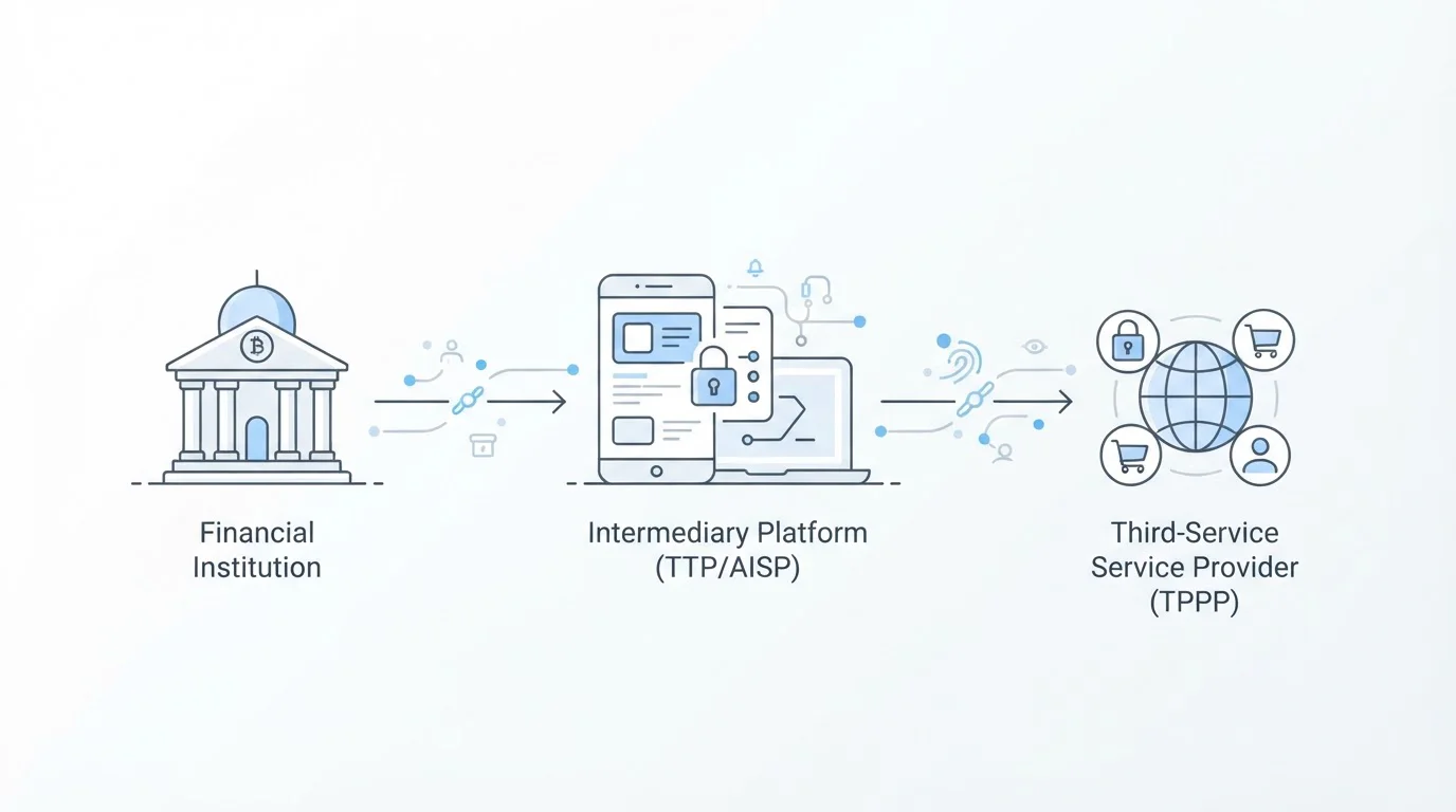 Schéma Open Banking procesu propojujícího banku s online kasinem přes Trustly