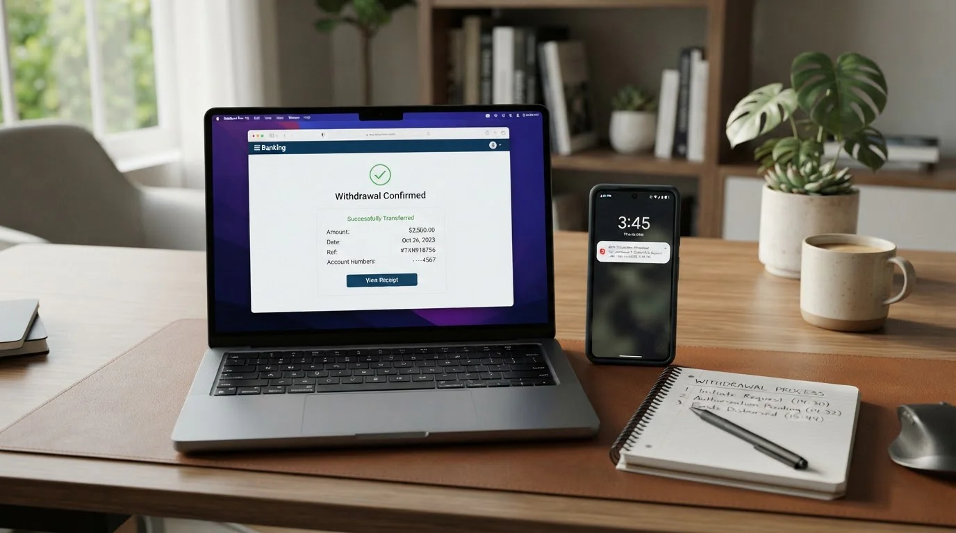 Proces výběru výher z online kasina přes Trustly na bankovní účet