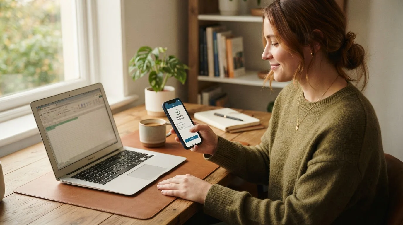 Výběr výhry z kasina zpět na bankovní účet potvrzený v mobilu